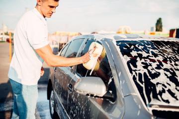 Washing a car by yourself before applying nano coating