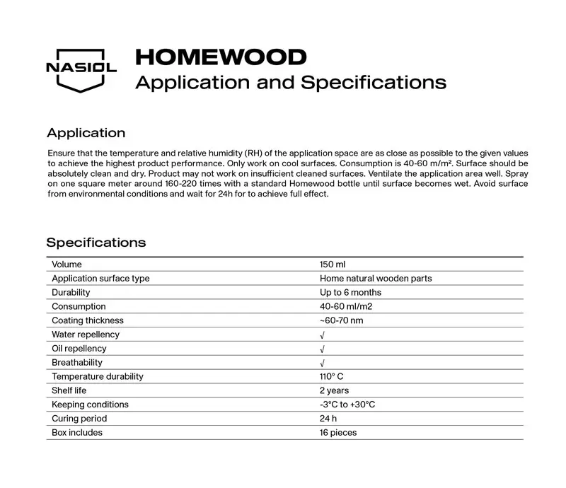 HOMEWOOD APPLICATION AND SPECIFICATIONS